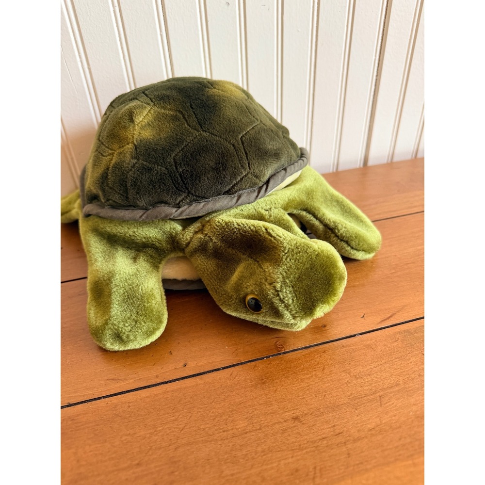Folkmanis Green Turtle Tortoise Hand Puppet Plush Shell 12 Inch Realistic‎ Toy